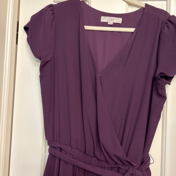 LOFT Purple Jumpsuit - Picture 3 of 4
